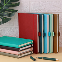 Cuaderno de Tapa Dura de Cuero PU A5, 200 Páginas Rayadas, Diario de Escritura de 8 x 5 Pulgadas para Trabajo, Viajes, Universidad, Oficina
