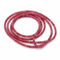 Perles facettées rondes en tourmaline rose de qualité AAA+, 16 pouces, naturelles, 2,5-3,5 mm, fabrication de bijoux, vente en gros