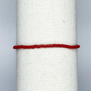 <b>Red</b> Seed Beads Charm <b>Bracelet</b> Set Handmade Beaded <b>Bracelets</b> Minimalist Luxury Stretch Custom Color Gift Jewelry Wholesale - Product Image 6