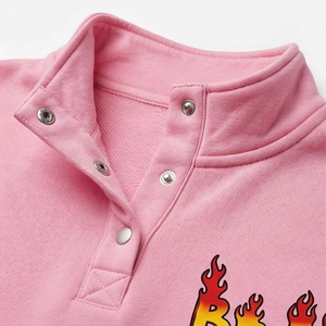 Conjunto de 2 Piezas de Felpa Rosa para Mujer, Top con Cuello Alto y Bordado de Llama, Shorts por Encima de la Rodilla, Ropa Casual de Primavera/Verano - Product Image 4