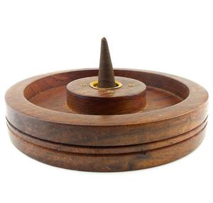 Nouveau porte-encens en laiton et bois en forme de fleur pour la maison, les fêtes, les temples, l'aromathérapie, la méditation, plateau décoratif pour encens - Product Image 5