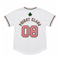 Alpha |   Kapa |   Maillot de baseball en mesh pour femmes Alpha Sorority, col en V, manches courtes, respirant, vêtements d'équipe athlétique, impression sublimée
