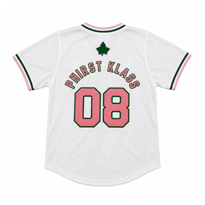 Alfa |   Kapa |   Camiseta de béisbol de malla para mujer Alpha Sorority, cuello en V, manga corta, transpirable, ropa deportiva de equipo, estampado sublimado - Product Image 4