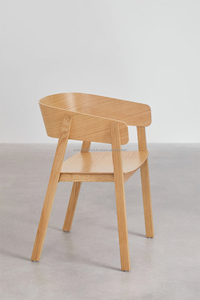 Chaise de salle à manger minimaliste moderne de style incurvé pour bar à la maison Banquets de jardin en plein air Utilisation dans le parc Teck Bois Acier Métal Mariages Fêtes - Product Image 2