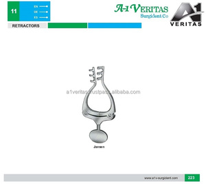 Retractor profesional Jansen, puntas romas y afiladas con retractores de tornillo de ajuste | instrumento médico con clip hemolock - Product Image 5