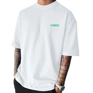 Camiseta de Hombre Oversize con Hombros Caídos, 100% Algodón Jersey, Cuello Redondo, Estilo Casual, Ecológica, Transpirable, Estilo Urbano Holgado - Product Image 6