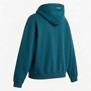 Textured Dense Pattern Heavy Weight <b>Zip</b> <b>Up</b> Hoodie <b>Men</b> Rugged Daily Wear Thick Double Layer Cotton <b>Tops</b> Units - Product Image 5