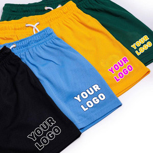 Men's Solid Mesh Shorts Drawstring Waist Sublimation Print Breathable Quick Dry Casual Sport Workout Shorts - Product Image 1
