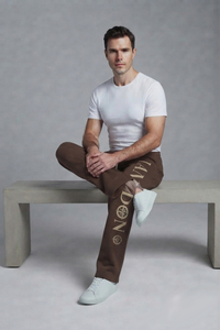 Pantalon de survêtement évasé surdimensionné pour homme, taille élastique, coupe droite, style streetwear - Product Image 4
