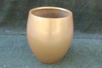 Jardinière personnalisée grande, dorée, moderne, de luxe, imperméable, légère, en fibre de verre, sculptée à la main, durable, pour extérieur et maison