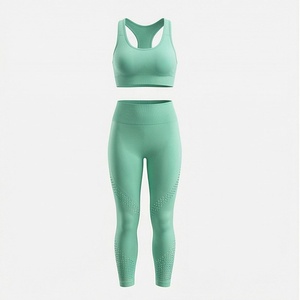 Leggings de yoga sans couture pour femme, avec logo personnalisé, élastiques, pour la gym, l'entraînement, le fitness, les mouvements sportifs et les vêtements de sport - Product Image 1