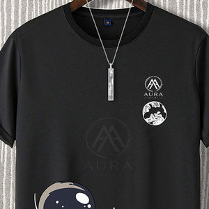 เสื้อยืดพิมพ์ลายโลโก้แบบกำหนดเองสไตล์ใหม่ปี 2026 สำหรับผู้ชาย ผ้าฝ้าย 100% เนื้อผ้านุ่ม น้ำหนักเบา ทรงหลวม เสื้อยืดลายกราฟิก - Product Image 3