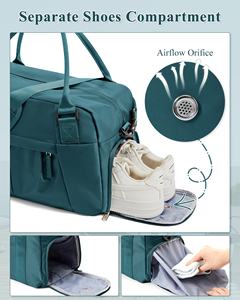 Lightweight Nylon <b>Travel</b> <b>Backpack</b> Carry On Duffel Bag Large Capacity Weekender Tote With Shoe Compartment for Gym Trips - Product Image 2