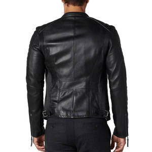Men's Real Leather <b>Jacket</b> New Fashion Zipper <b>Biker</b> Style Custom Logo Handmade - Product Image 3