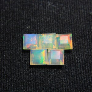 Ópalo natural cuadrado con corte escalonado, piedra preciosa de 6 mm, calidad súper fina, juego de colores, ópalo multicolor para joyería - Product Image 4