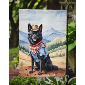 Schipperke Cowboy Bienvenido Jardín Bandera Multicolor Buzón Decorativo Patio Bandera Patio Obra de arte para macizos de flores Tamaño pequeño - Product Image 3