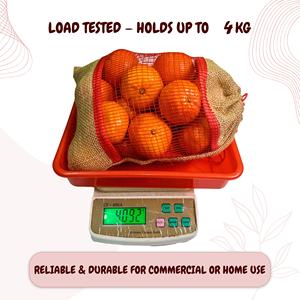 Sac en jute à cordon de serrage 35*30 cm réutilisable 4 KG pour le transport de fruits et légumes frais et les courses quotidiennes - Product Image 5