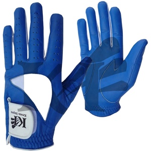 Gants de golf en cuir de chèvre de qualité supérieure, couleur bleue, pour hommes, logo personnalisé, USA 2026 - Product Image 1