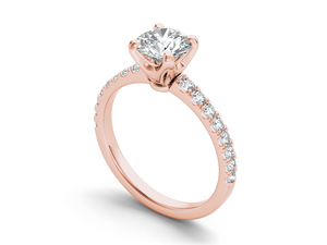 Anillo Solitario Clásico de Diamante Cultivado en Laboratorio de 1 Quilate, Oro Sólido de 14K, Corte Brillante Redondo VS VVS EF, para Uso Diario, Boda, Estilo Moderno - Product Image 6
