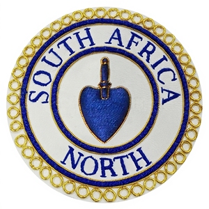 Parche Bordado Circular Personalizado para Coser, Insignia Azul y Blanca para Uniforme - Product Image 3