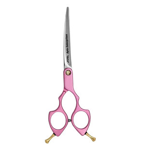 Ciseaux de toilettage pour animaux de compagnie avec vis de tension réglable, poignée ergonomique, ciseaux pour chiens et chats en rose - Product Image 1