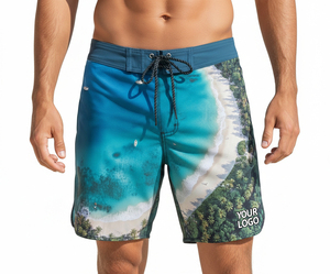 Shorts de Playa para Hombre y Mujer, con Logotipo Personalizado, Transpirables, de Secado Rápido, de Poliéster/Algodón, Sublimación Completa - Product Image 3