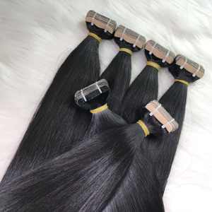 100% Extensiones de cabello humano de cinta de color natural de alta calidad de lujo Precio al por mayor de fábrica Vietnam - Product Image 1