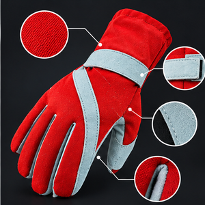 Guantes de Carreras Ligeros e Impermeables, de Nylon, con Cierre de Gancho y Bucle Antideslizante, Diseño Panelado, Unisex, para Actividades al Aire Libre, Color Rojo - Product Image 3