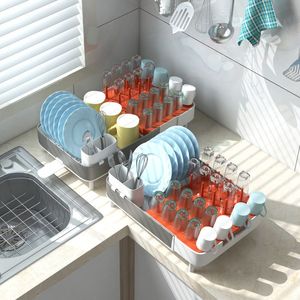 Scolapiatti Espandibile Regolabile in Due Parti con Porta Utensili Staccabile - Product Image 2