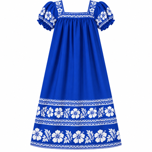 Vestido Mumu Personalizable, Ecológico, Lavable, de Alta Calidad para Mujer, Tejido Transpirable, Estilo Casual, Color Liso Natural - Product Image 4