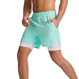 Pantalones Cortos Deportivos para Hombre, Estilo Activo, 100% Algodón, Sólidos, Casuales, Transpirables, Cintura Elástica, Diseñados para Movilidad - Product Image 2