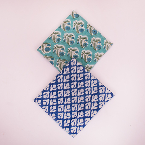 Luxury Eco Friendly Soft Cotton Block Print Bandana 21X21 Inch Custom Neck Scarf Manufacturer Exporter Bulk Supplier - Product Image 4