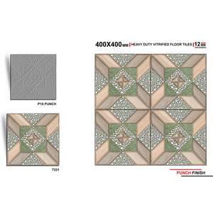 Vistaar 400x400mm Anti-Slip Waterproof Porcelain Parking Tiles Digital Design Firebrick Bathroom Mall Floor Tiles - Product Image 1