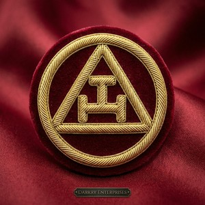 Insignia Masónica de la Gran Comandancia de los Caballeros Templarios, Cruz y Corona Bordadas a Mano, Parche de Regalia Personalizado, Fabricante de Parches de Oro - Product Image 2