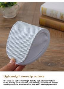 Pantuflas Personalizadas Antideslizantes de Terciopelo Coral/Corte de Terciopelo para <span class=keywords><strong>Hotel</strong></span>, Resort y <span class=keywords><strong>SPA</strong></span> - Product Image 5