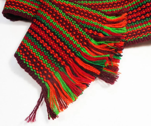 Cinturón de tela tejida colorido de 4 pulgadas de ancho – Faja de cintura de estilo étnico hecha a mano para disfraces y moda unisex - Product Image 5