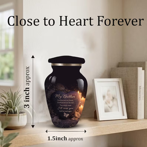 Black Aluminum Cremation Urn <b>Memorial</b> <b>Keepsake</b> Urn Customizable European Style for Adult Burial - Product Image 5