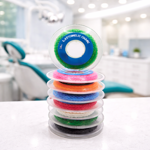 Chaînes Élastomères Orthodontiques Manuelles Classe I Fermées Courtes Longues à Espacement Varié, Élastiques pour Appareils Dentaires, Sans Latex, Multicolores, Origine Telangana - Product Image 1
