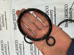 IRISCO Stainless Steel <b>Titanium</b> Ankle Cuffs O-<b>Ring</b> Eternity Bondage <b>Black</b> Adult Bdsm Fashion Custom Cuff 8mm - Product Image 6