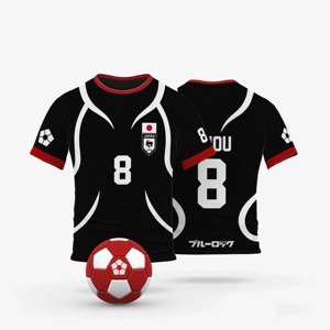 Football Jersey Team Training Short-sleeve <b>Blue</b> Lock Japan Cartoon 3D Print Sports Quick-dry Breathable Men T-shirt Sports Wears - Product Image 1