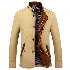 Veste de costume décontractée pour homme, printemps-automne 2024, veste en polyester avec col montant, vêtement de mode - Product Image 2