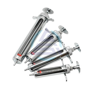 Jeringa de Acero Inoxidable de 10/20/30/50 ml, Jeringa Hipodérmica Veterinaria para Animales, Inyector para Cerdos, Ganado, Ovejas, Herramientas Veterinarias, Suministros Agrícolas - Product Image 1