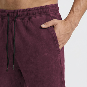 Ensemble short décontracté pour homme, effet délavé, respirant et confortable, avec logo personnalisé, 100 % coton, collection été, vente chaude - Product Image 5
