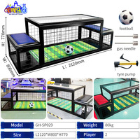 Machine de jeu de football de table commerciale pour 2 joueurs pour arcade - Jeu interactif de tir au but avec notation LED