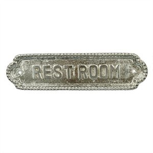 Letrero de Latón para Puerta de Baño, Acabado Bronce Envejecido, Elegante Placa para Baño o Aseo, para Hogar u Oficina - Product Image 5