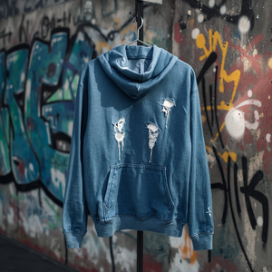 Sweat-shirt à capuche en molleton de coton pour homme, imprimé, décontracté, streetwear, coupe ample, confortable, vente en gros OEM - Product Image 3