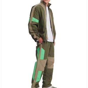 New Fashion Men Zip Up Tracksuit New Custom Logo Sportswear Training Joggers Polyester <b>Wind</b> <b>Breaker</b> Nylon Tracksuit For Men - Product Image 3