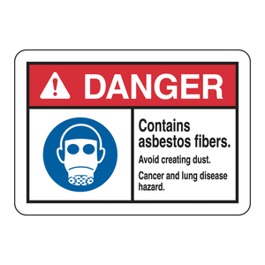 Panneau de signalisation de danger en PVC Brady pour la prévention de la poussière et les avertissements dans les zones de sécurité industrielle - Product Image 3