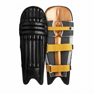 Protège-jambes de cricket ambidextres en PU blanc de haute qualité, cousus main, légers, pour l'équipement - Vente en gros - Product Image 2