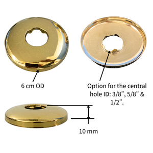 FGC0003 Flange de bras de douche mural contemporain en laiton, diamètre extérieur 60 mm, pour salle de bain/cuisine - Product Image 6